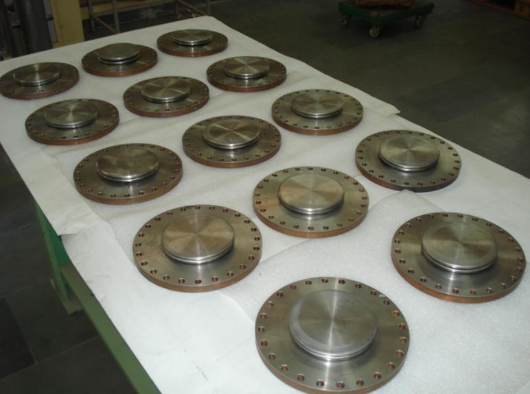 The indigenously fabricated resonators from bulk production and their tuner bellows.
