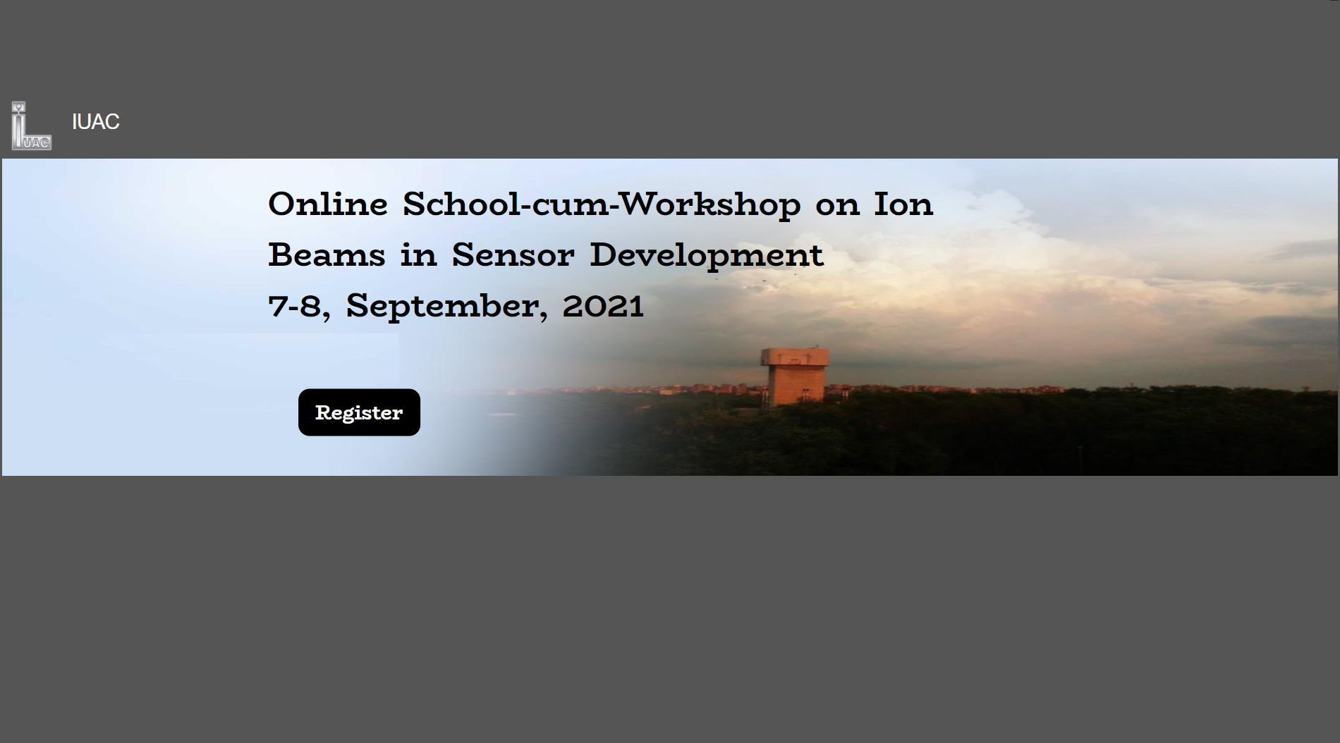 Online School-cum-Workshop on Ion Beams in Sensor Development 7-8, September, 2021