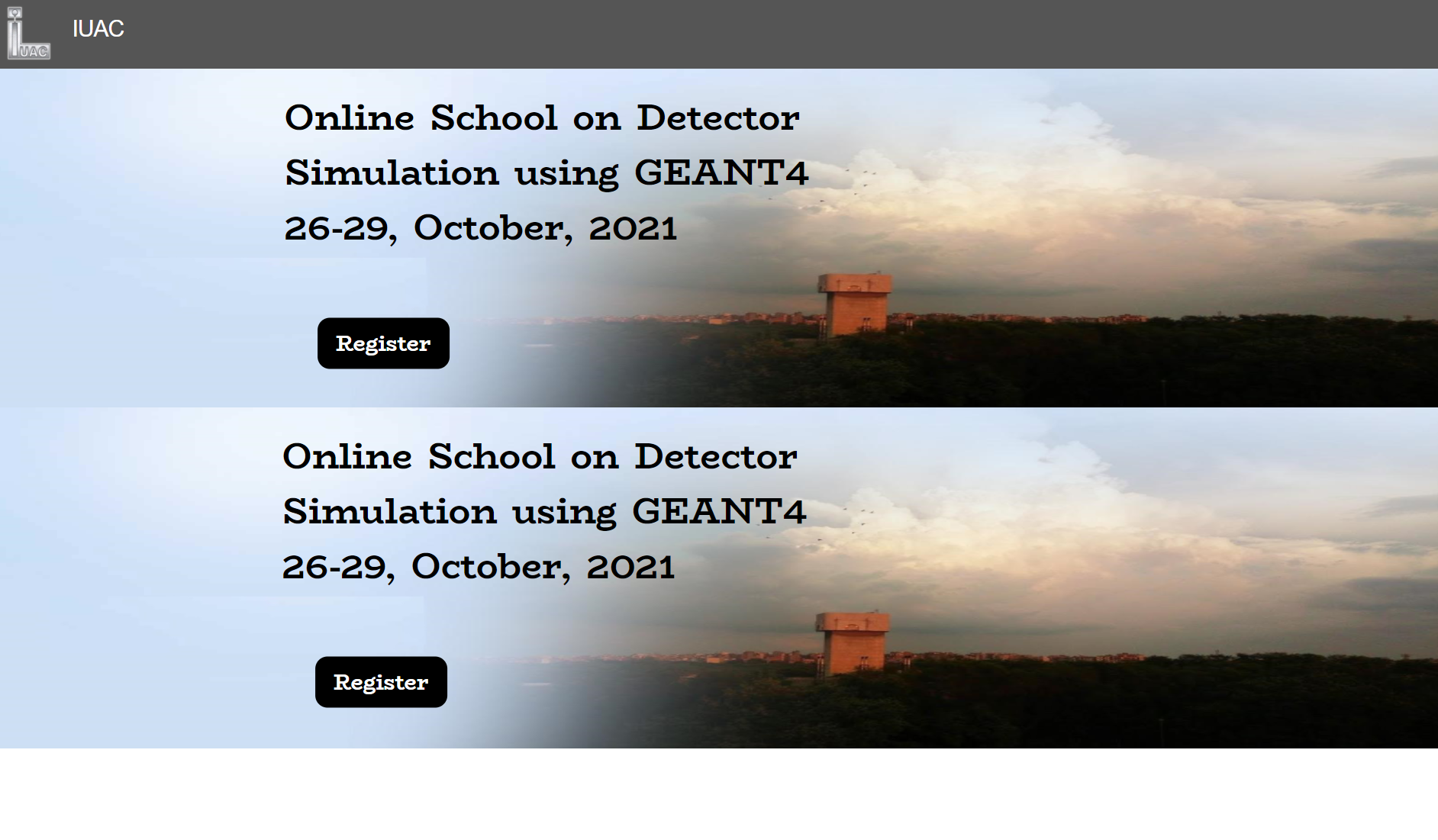 Online School on Detector Simulation using GEANT4 26-29, October, 2021