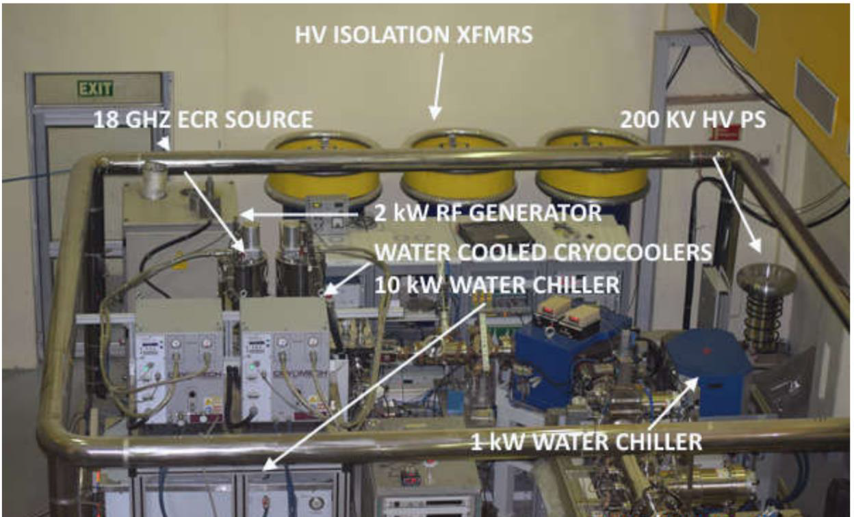 ion source and related components installed on 200kV high voltage platform