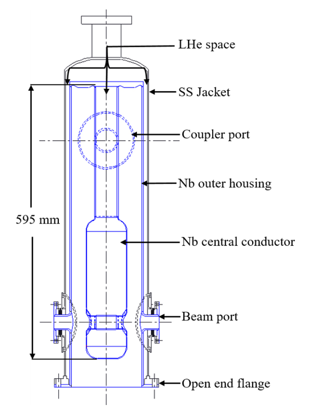 Schematic of the QWR and its picture